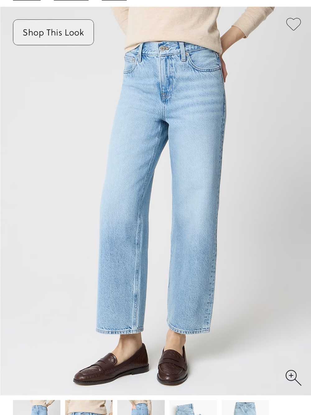 J. Crew Factory Light Wash 90s Baggy Wide-Leg Jeans